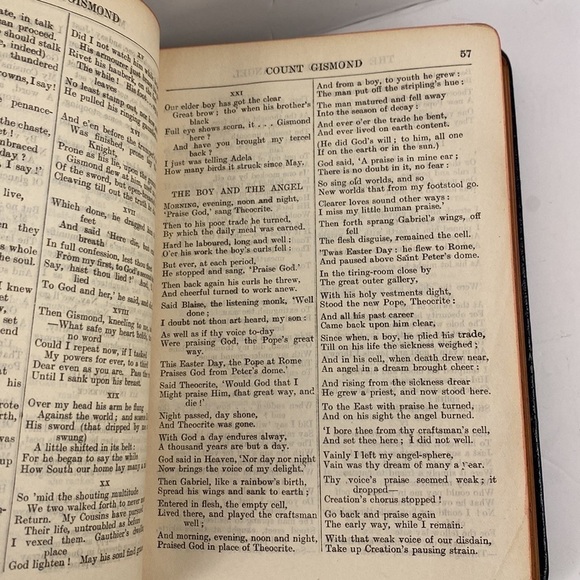 POEMS of Robert browning leather bond 1925 black textured gilt page edges - Picture 8 of 12